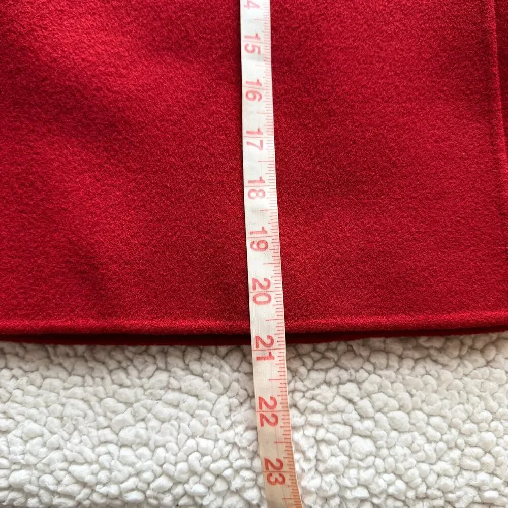 Talbots Red Faux Wrap 100% Wool Skirt 4 - Picture 10 of 11